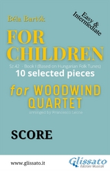 Score "For Children" by Bartók - Woodwind Quartet - Béla Bartók