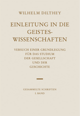 Einleitung in die Geisteswissenschaften - Wilhelm Dilthey