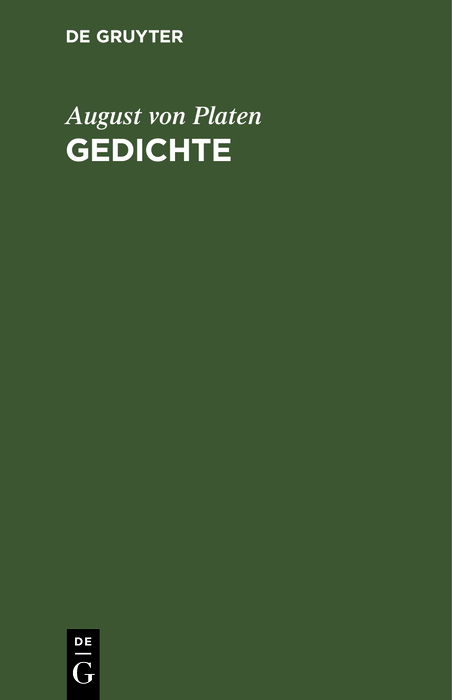 Gedichte - August von Platen