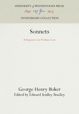 Sonnets -  George Henry Boker