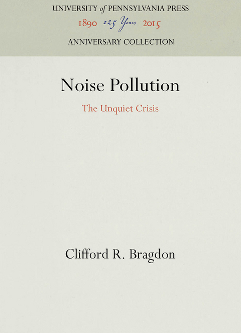 Noise Pollution -  Clifford R. Bragdon