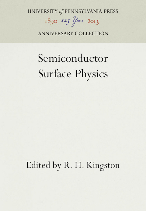 Semiconductor Surface Physics - 