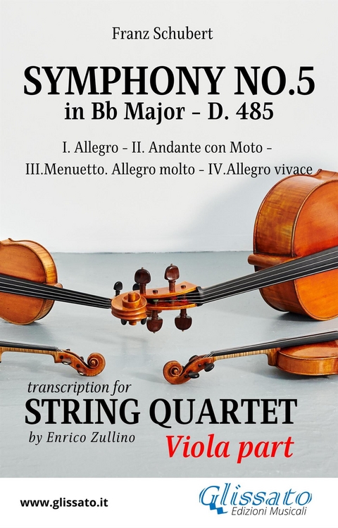 Symphony No.5 - D.485 for String Quartet (Viola) - Franz Schubert, a cura di Enrico Zullino