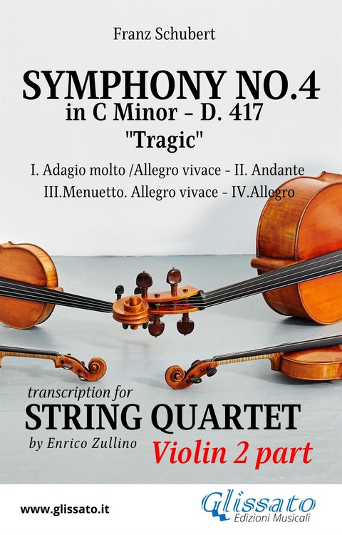 Symphony No.4 - D.417 for String Quartet (Violin 2) - Franz Schubert, a cura di Enrico Zullino