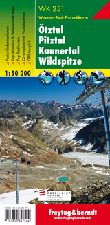 WK 251 Ötztal - Pitztal - Kaunertal - Wildspitze, Wanderkarte 1:50.000 - 