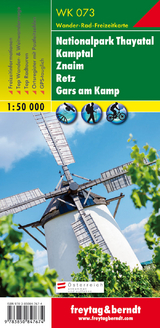 WK 073, Nationalpark Thayatal - Kamptal - Znaim - Retz - Gars am Kamp, Wanderkarte 1:50.000 - 