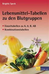 Lebensmitteltabellen zu den Blutgruppen - Brigitte Speck, Andreas Thumm