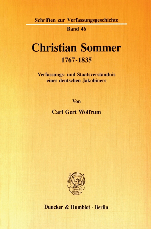 Christian Sommer 1767-1835. -  Carl Gert Wolfrum