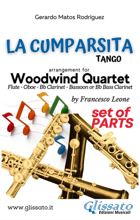 Woodwind Quartet "La Cumparsita" score & parts - Gerardo Matos Rodriguez