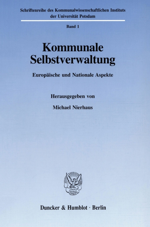 Kommunale Selbstverwaltung. - 