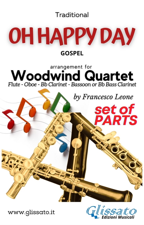 Woodwind Quartet "Oh Happy Day" score & parts - Gospel traditional