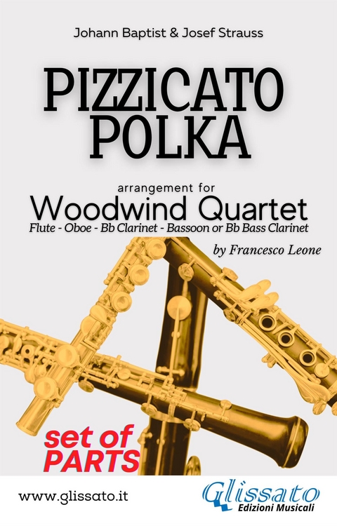 Woodwind Quartet "Pizzicato Polka" score & parts - Johann Strauss, Josef Strauss