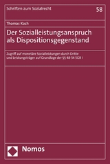 Der Sozialleistungsanspruch als Dispositionsgegenstand -  Thomas Koch