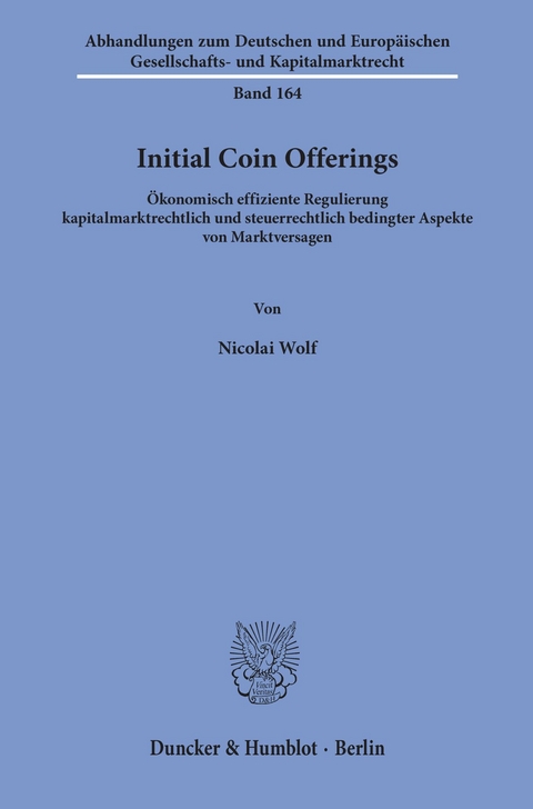 Initial Coin Offerings. -  Nicolai Wolf