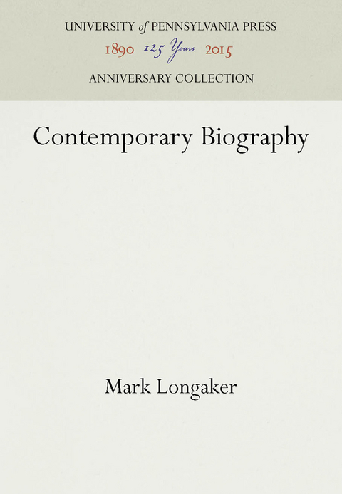 Contemporary Biography - Mark Longaker