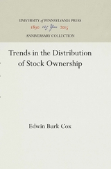 Trends in the Distribution of Stock Ownership - Edwin Burk Cox