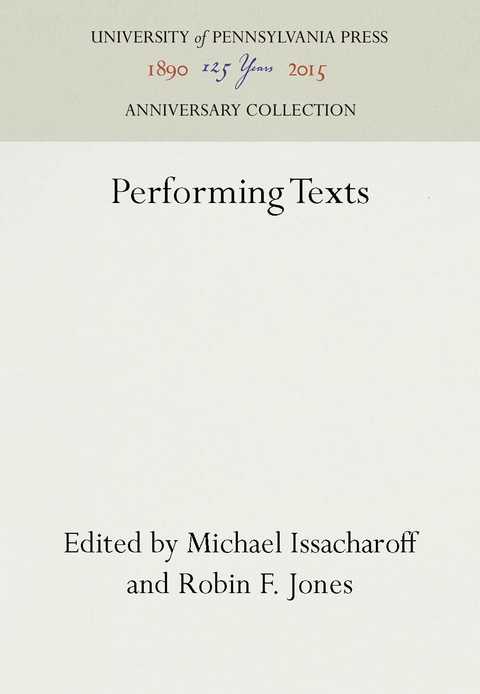 Performing Texts - 