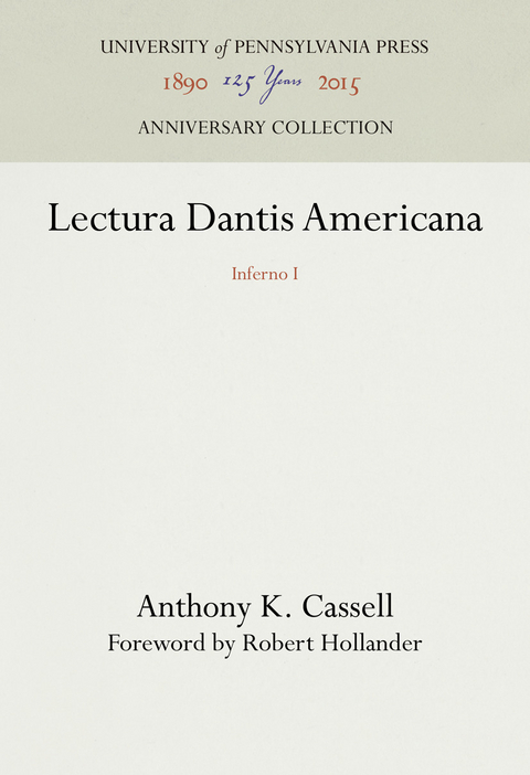 Lectura Dantis Americana - Anthony K. Cassell
