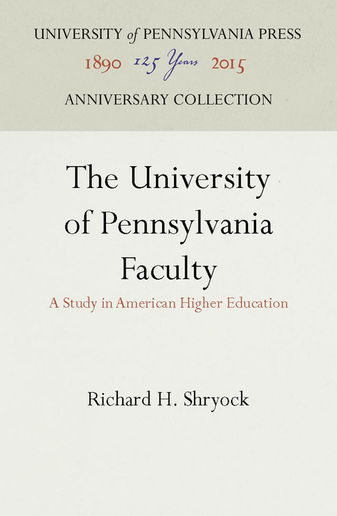 University of Pennsylvania Faculty -  Richard H. Shryock