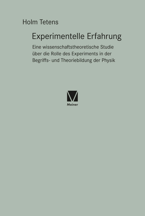 Experimentelle Erfahrung -  Holm Tetens