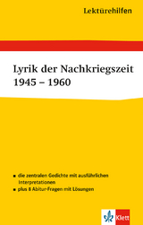 Klett Lektürehilfen Lyrik der Nachkriegszeit 1945 - 1960 - 