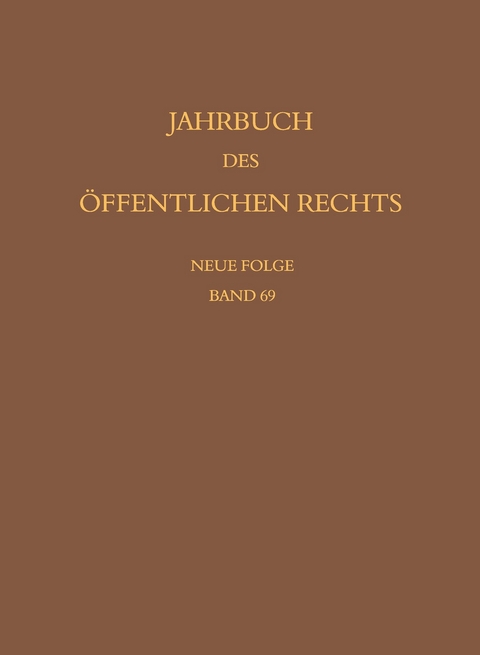 Jahrbuch des öffentlichen Rechts der Gegenwart. Neue Folge - 