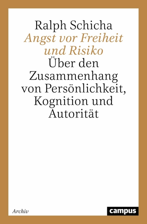 Angst vor Freiheit und Risiko -  Ralph Schicha