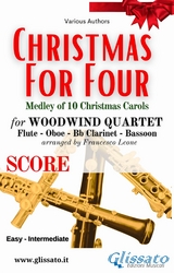 (Score) Christmas for four - Woodwind Quartet - Various authors, a cura di Francesco Leone