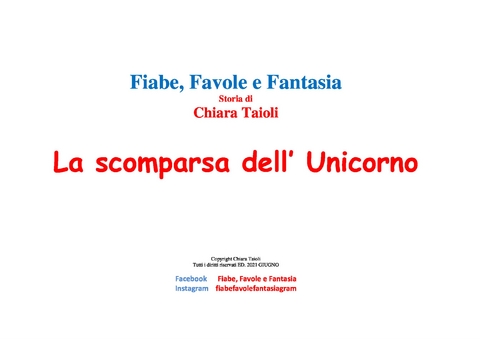 La scomparsa dell'unicorno - Chiara Taioli