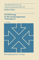 Einführung in die soziologischen Theorien II