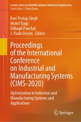 Proceedings of the International Conference on Industrial and Manufacturing Systems (CIMS-2020) - 