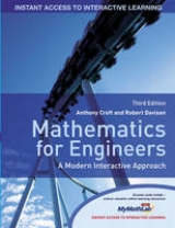 Mathematics for Engineers: A Modern Interactive Approach with MyMathLab - Croft, Anthony; Davison, Robert