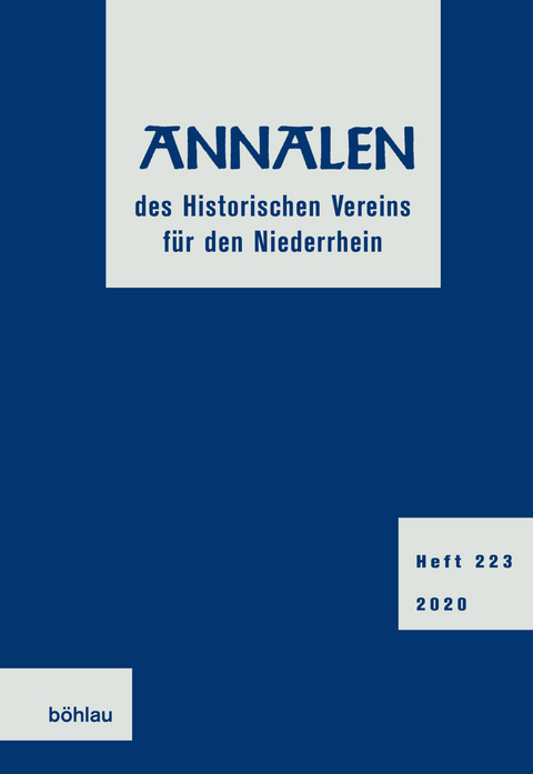 Annalen des Historischen Vereins für den Niederrhein 223 (2020) - 