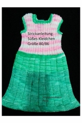 Strickanleitung süßes Kleidchen Größe 80/86 - Strickliebhaberin Petra