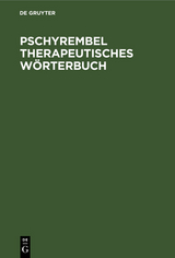 Pschyrembel Therapeutisches Wörterbuch