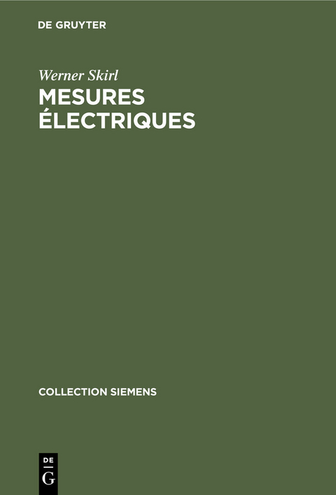 Mesures électriques - Werner Skirl