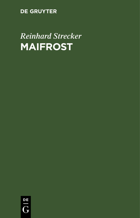 Maifrost - Reinhard Strecker