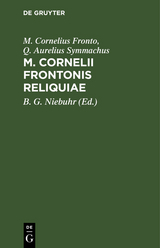 M. Cornelii Frontonis Reliquiae - M. Cornelius Fronto, Q. Aurelius Symmachus