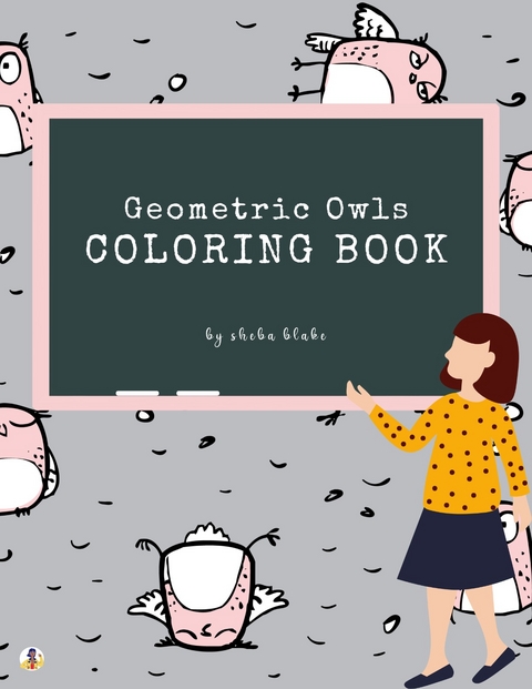 Geometric Owls Coloring Book for Teens (Printable Version) - Sheba Blake