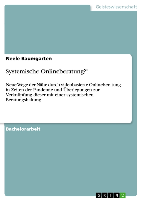 Systemische Onlineberatung?! - Neele Baumgarten