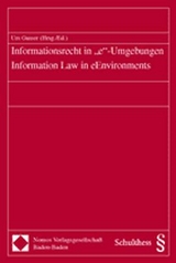 Informationsrecht in "e"-Umgebungen - Information Law in eEnvironments - 