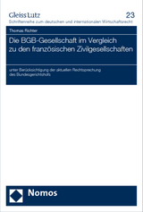 Die BGB-Gesellschaft im Vergleich zu den französischen Zivilgesellschaften - Thomas Richter