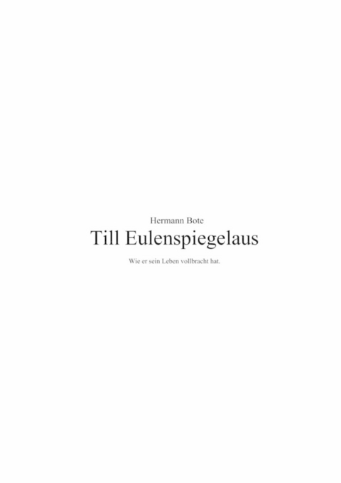 Till Eulenspiegelaus - Hermann Bote