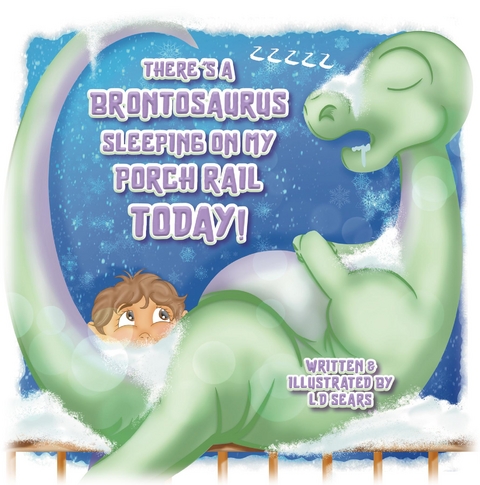 There's A Brontosaurus  Sleeping On My   Porch  Rail  Today! - L.D Sears