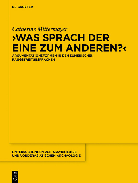 Was sprach der eine zum anderen? -  Catherine Mittermayer