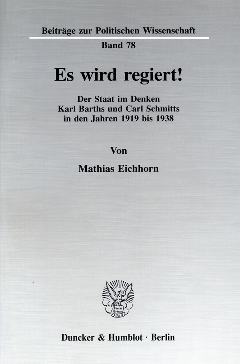 Es wird regiert -  Mathias Eichhorn