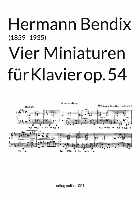 Vier Miniaturen op. 54 -  Hermann Bendix