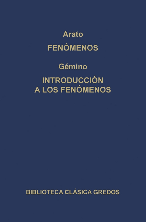 Fenómenos. Introducción a los fenómenos. -  Arato,  Gémino