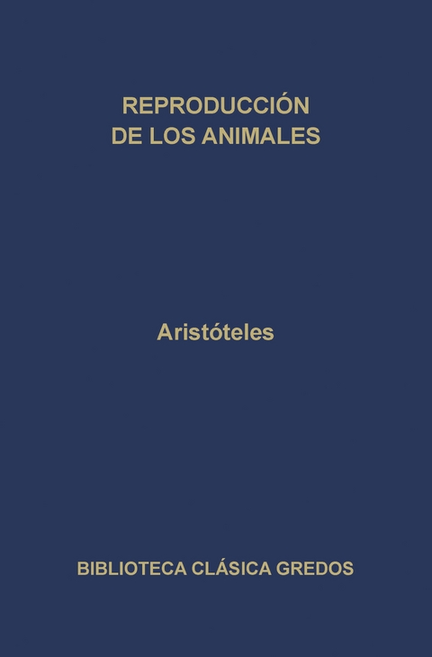 Reproducción de los animales -  Aristóteles