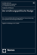 Der ernährungspolitische Nudge - Friederike Driftmann